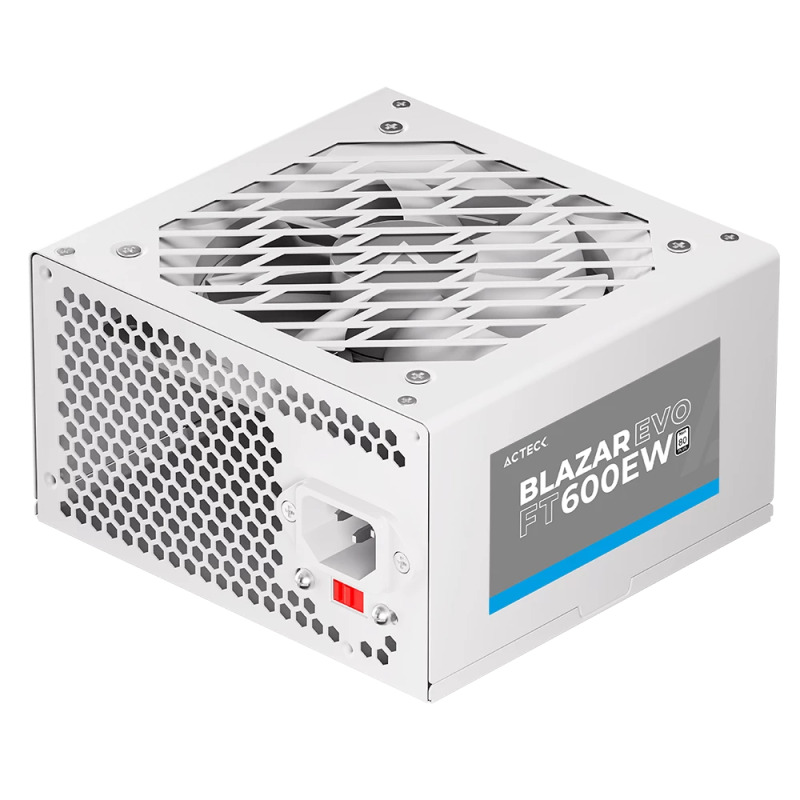 FUENTE DE PODER ACTECK BLAZAR EVO FT600EW/ ATX / 600 W / NO MODULAR / VENTILADOR 120 MM /  BLANCO / ES-05003EW image 3