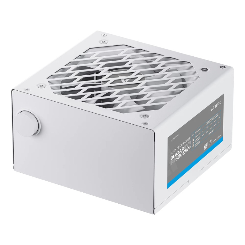 FUENTE DE PODER ACTECK BLAZAR EVO FT600EW/ ATX / 600 W / NO MODULAR / VENTILADOR 120 MM /  BLANCO / ES-05003EW image 5