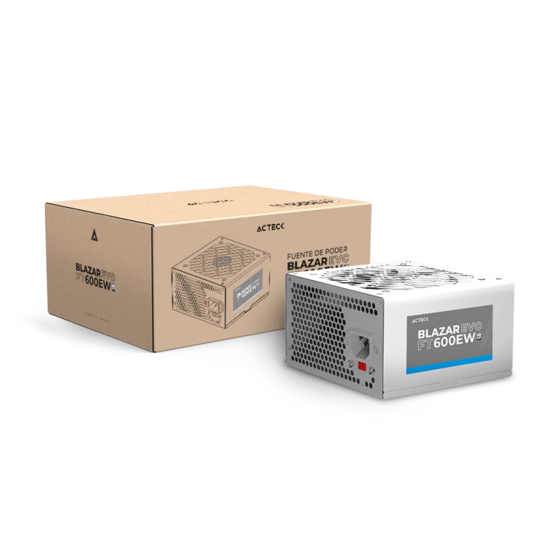 FUENTE DE PODER ACTECK BLAZAR EVO FT600EW/ ATX / 600 W / NO MODULAR / VENTILADOR 120 MM /  BLANCO / ES-05003EW image 10