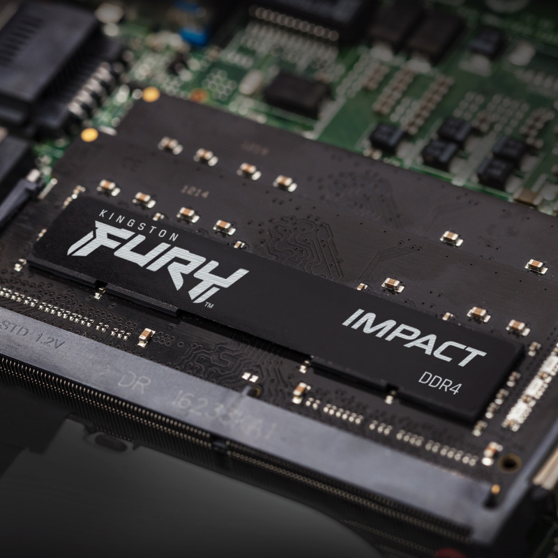 MEMORIA RAM KINGSTON SODIMM DDR4 16GB (2X8GB) 3200MT/S FURY IMPACT BLACK CL20 260PIN 1.2V C/DIFUSOR DE CALOR P/LAPTOP (KIT 2) (KF432S20IBK2/16)              image 5