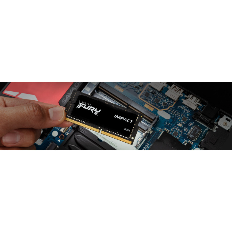 MEMORIA RAM KINGSTON SODIMM DDR4 16GB (2X8GB) 3200MT/S FURY IMPACT BLACK CL20 260PIN 1.2V C/DIFUSOR DE CALOR P/LAPTOP (KIT 2) (KF432S20IBK2/16)              image 10