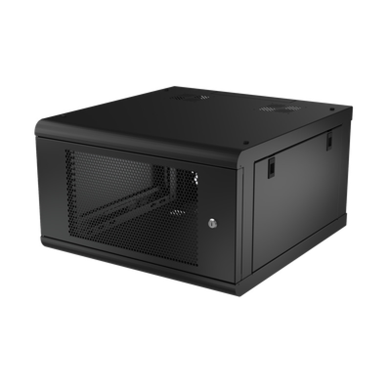 Gabinete de Pared con Puerta Perforada 635mm de Profundidad 6U Rack de 19 Acero Reforzado