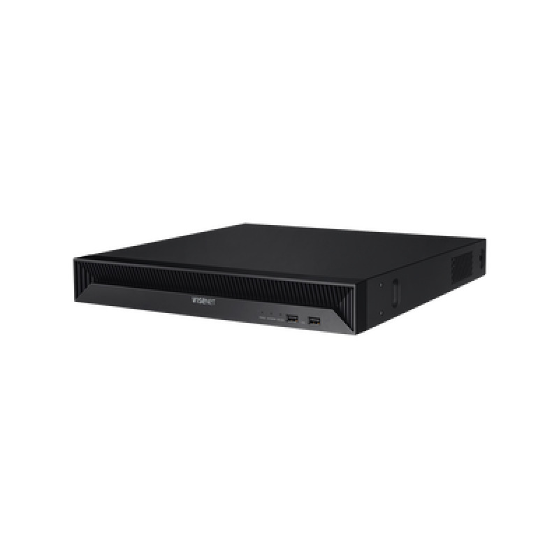 NVR 8 Megapíxel / 16 canales / H265 / P2P Wisenet / 16 puertos PoE / 128Mbps