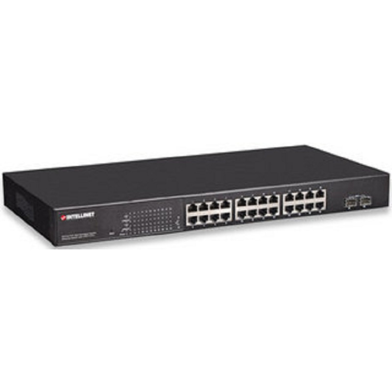 INTELLINET 560559 - Switch Administrable por Web Gigabit Ethernet de 24 puertos PoE+ y 2 puertos SFP / 24 puertos PoE / Power over Ethernet estándares IEEE 802.3at/af (PoE+/ PoE), 2 puertos SFP, Endspan, para montaje en rack de 19" image 3