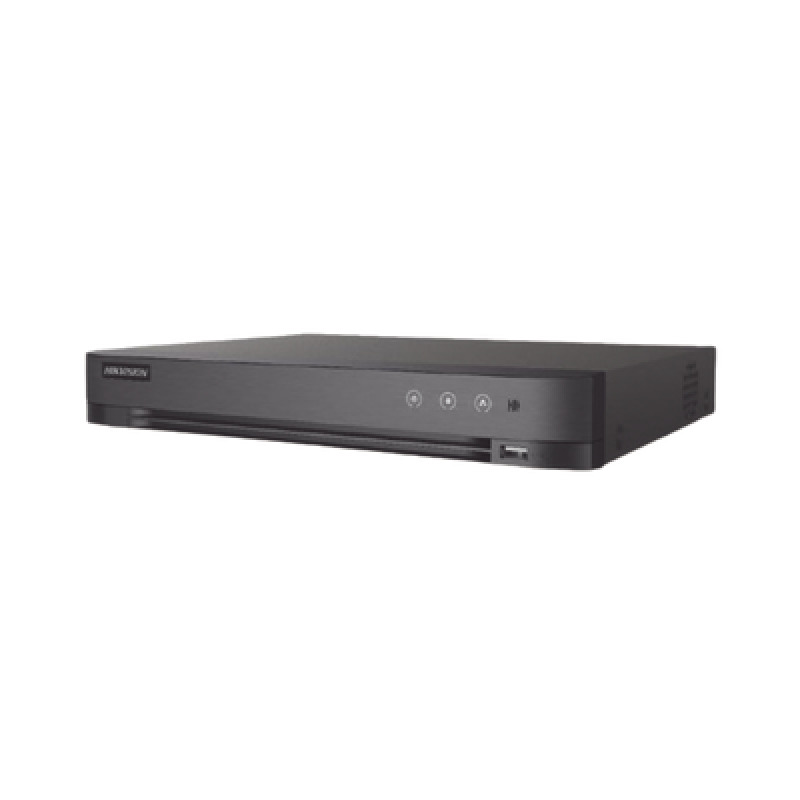 DVR 4 Canales TURBOHD  4 Canales IP / 8 Megapixel 4K / Audio de dos vías por Coaxitron / ACUSENSE / Reconocimiento Facial / 1 Bahía de Disco Duro / Salida de Video en Full HD / H265
