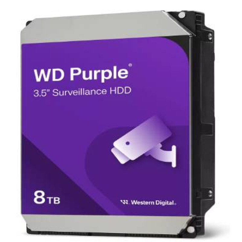 WESTERN DIGITAL WD85PURZ - Disco Duro de 8 TB Purple/ Especial para Videovigilancia/ Trabajo 24/7/ Interface: Sata 6 Gb/s/ Hasta 64 Cámaras/ Hasta 16 Bahías de Discos Duros image 3