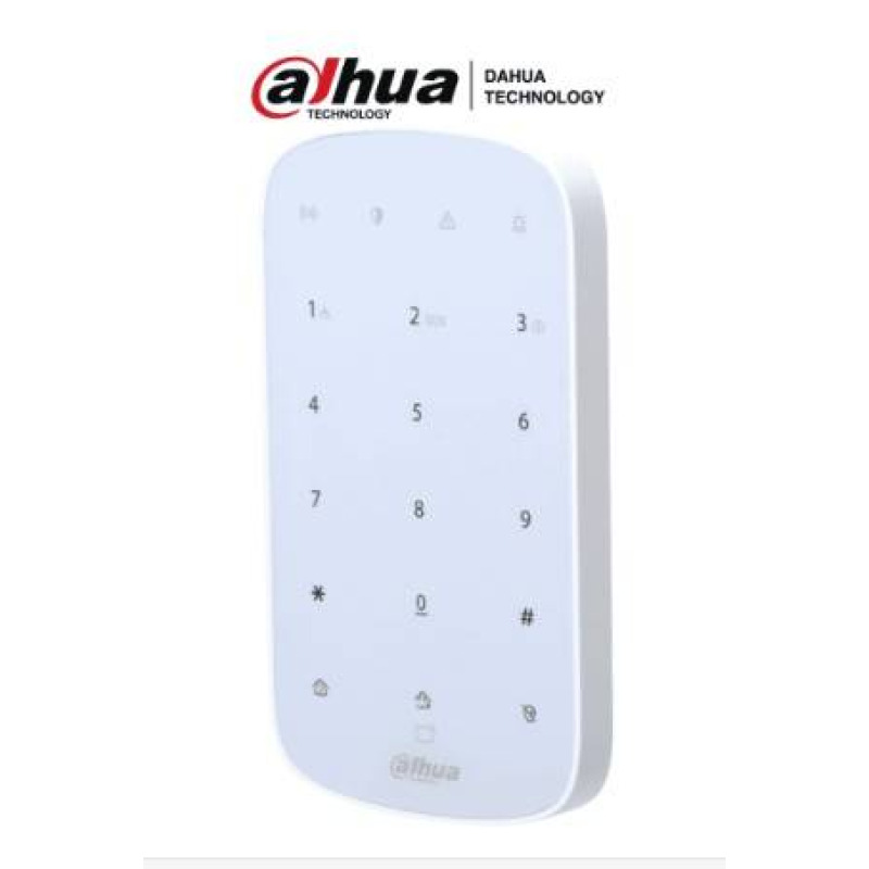 DAHUA DHI-ARK30T-W2 - Teclado Inalámbrico Interior Touch para Armado y Desarmado / Soporta hasta 32 usuarios con Pin o Tarjetas Mifare / Indicadores Led de Status del Hub / Alarma de Batería Baja /  #LoNuevo #AlarmasDahua