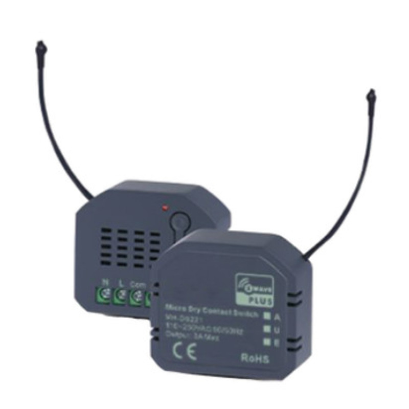 ZWAVE Micro modulo On/Off  para 1 circuito doble control