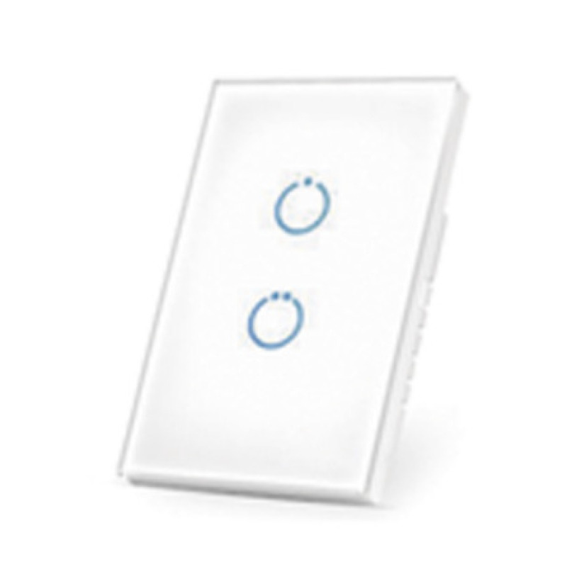 ZWAVE Interruptor On/Off panel táctil touch inalámbrico Zwave Plus 2 botones Compatible con Hubitat HC8 Álula  M2M otro