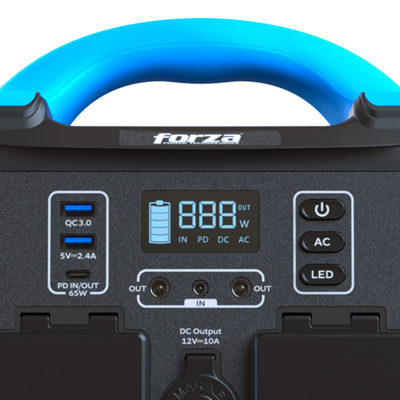 GENERADOR ELECTRICO DE BATERIAS LMFP  PORTATIL FORZA SERIE TITAN FPP-T300 300W 8 SALIDAS 2AC/6DC 2 PANTALLA LCD PANEL DE CONTROL INTEGRADO LAMPARA LED CARGA RAPIDA EN 2 HORAS image 5