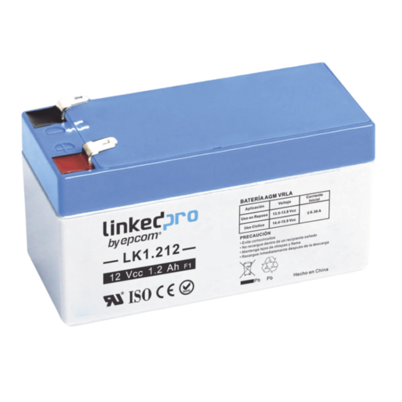 Batería 12 V / 12 Ah / UL / 5 Años vida útil promedio / Para uso en equipo electrónico /Alarmas de Intrusión / Incendio/ Control de acceso / Video Vigilancia / Terminales F1   Incluye adaptador para terminal F2