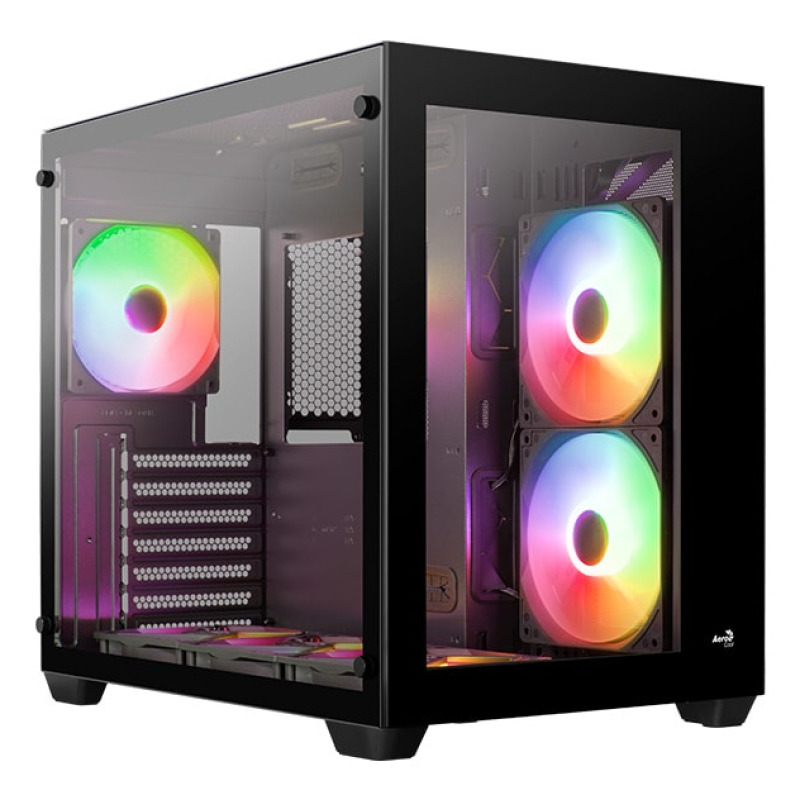 GAB AEROCOOL DRYFT G-BK-V2  NEGRO CRIS TEMP RGB  ATX/MATX/MITX