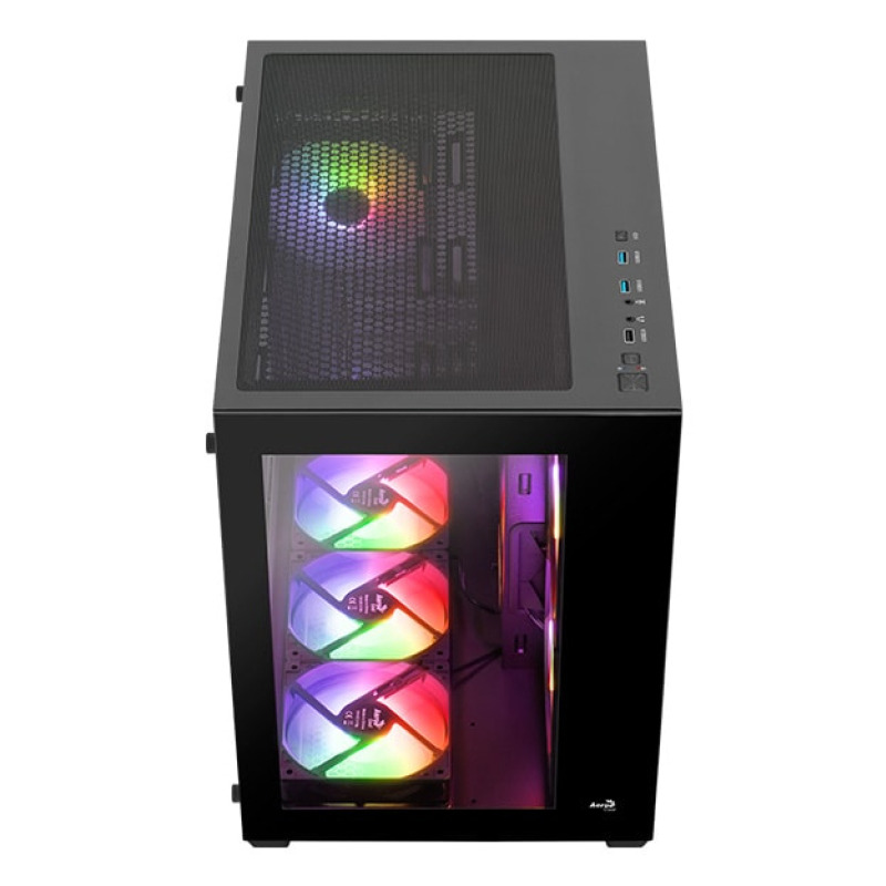 GAB AEROCOOL DRYFT G-BK-V2  NEGRO CRIS TEMP RGB  ATX/MATX/MITX image 8
