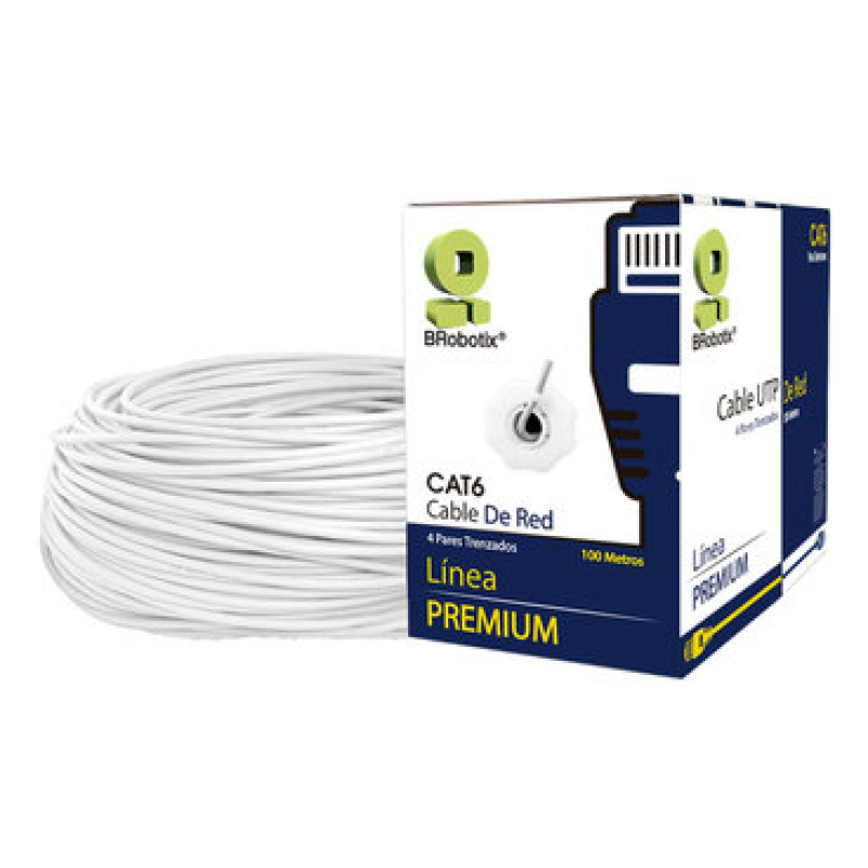 Bobina Brobotix CAT6  para interiores CCA  UTP 100 mtr color Blanco image 4