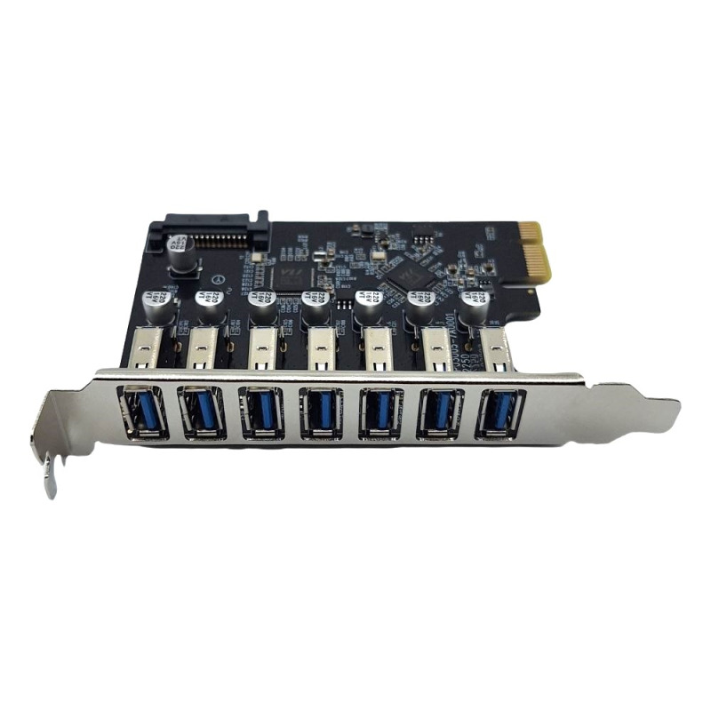 Tarjeta PCI Express X-Media XM-PEX-U307 con 7 puertos USB 3.0 transferencia de hasta 5Gbps por puerto image 3