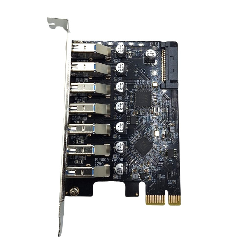 Tarjeta PCI Express X-Media XM-PEX-U307 con 7 puertos USB 3.0 transferencia de hasta 5Gbps por puerto image 4