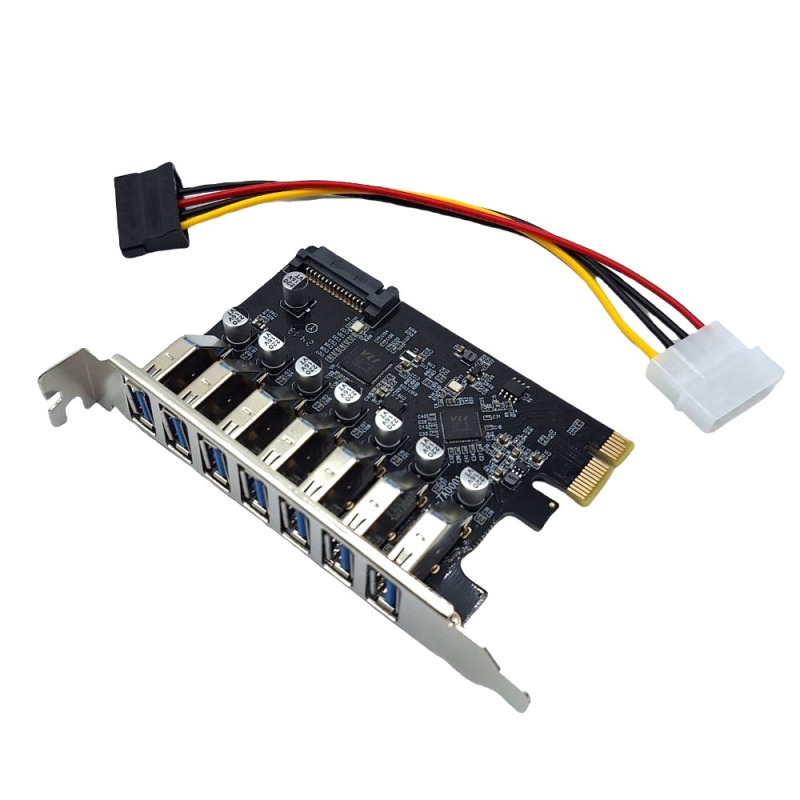 Tarjeta PCI Express X-Media XM-PEX-U307 con 7 puertos USB 3.0 transferencia de hasta 5Gbps por puerto image 6
