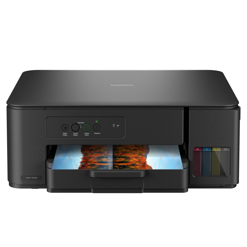 MULTIFUNCIONAL DE INYECCION DE TINTA A COLOR BROTHER DCPT230 DE LA SERIE INKBENEFIT TANK 27PPM EN NEGRO / 11PPM A COLOR, BYPASS DE 1 HOJA, PANEL LED, USB 2.0