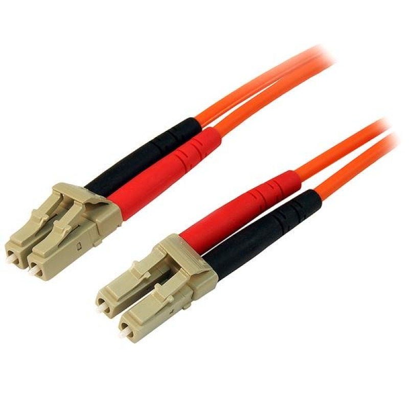 Cable Startech 50FIBLCLC2 2 m red multimodo duplex fibra optica LC-LC 50/125 patch duplex 10Gbit/s cable de conexión LSZH - 50/125 naranja