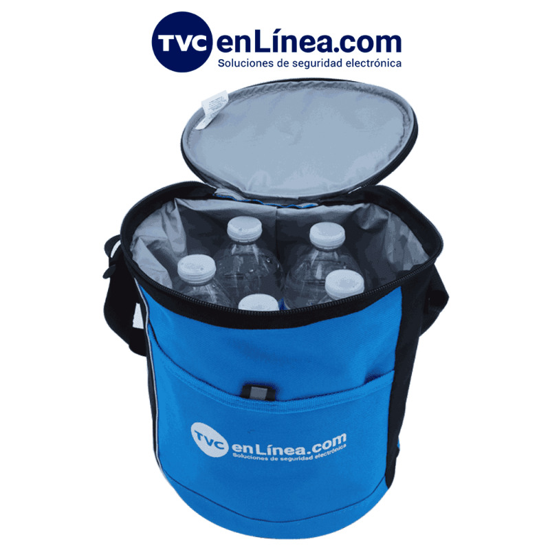 TVC HIELERATVC - Hielera Portatil/ Con logotipo de TVC/ Color Azul/ Impermeable/ Promocional/