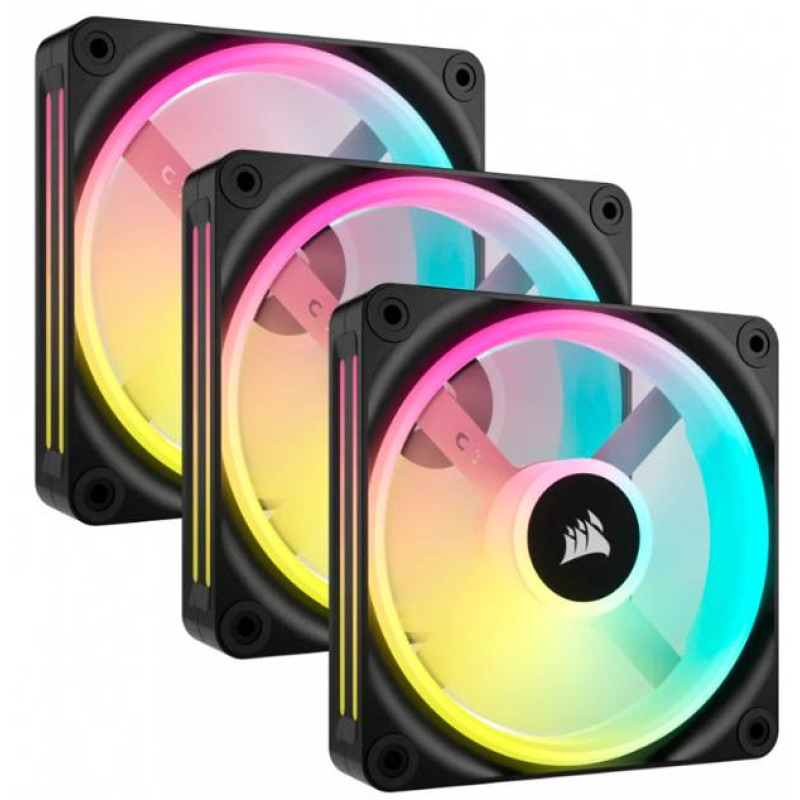 VENTILADOR GABINETE CORSAIR (CO-9051002-WW) ICUE LINK QX120 RGB,3 FAN,120MM,DOMO MAGNETICO,NEGRO image 2
