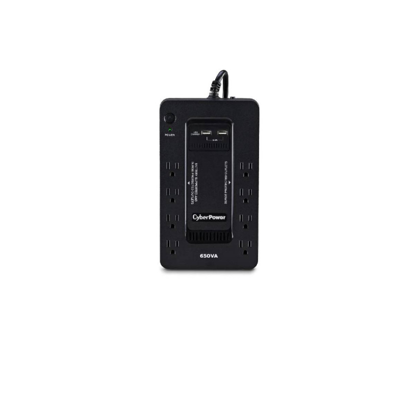 UPS de 650 VA/390 W Topología Standby con Modo Ahorrador ECO Entrada 120 Vca NEMA 515P Con 8 Tomas NEMA 515R 