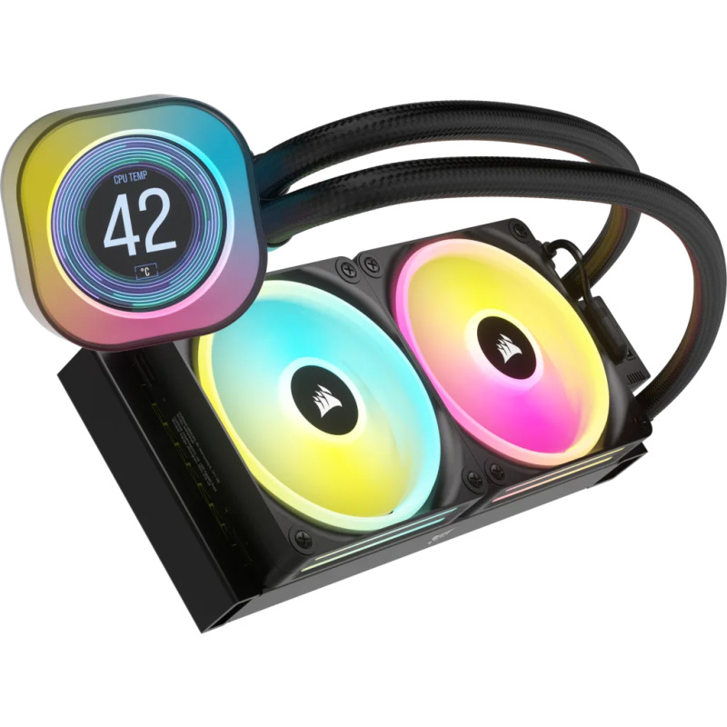 VENTILADOR P/CPU CORSAIR (CW-9061007-WW) ICUE LINK H100I LCD AIO,240MM,ENFRIAMIENTO LIQUIDO,NEGRO image 3