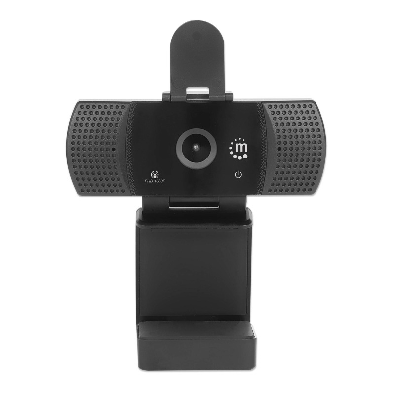 CAMARA WEB MANHATTAN FULL HD USB ROTACION 360 NEGRA