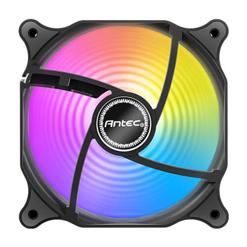 VENTILADOR P/GABINETE ANTEC (F12 RACING ARGB) 120MM PWM CASE FAN ARGB, NEGRO