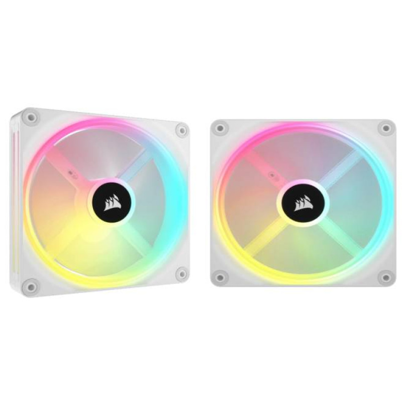 VENTILADOR GABINETE CORSAIR (CO-9051008-WW) ICUE LINK QX140 RGB,2 FAN,140MM,DOMO MAGNETICO,BLANCO image 2