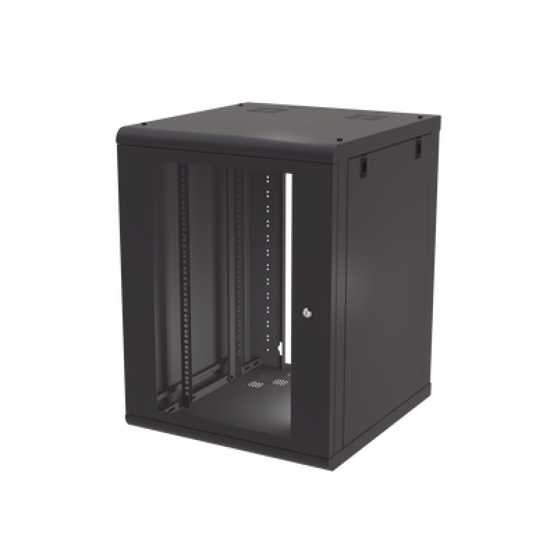 Gabinete de Pared 16U de 635 mm de Profundidad Rack de 19 en Acero Reforzado Compacto y Resistente para Soluciones Profesionales