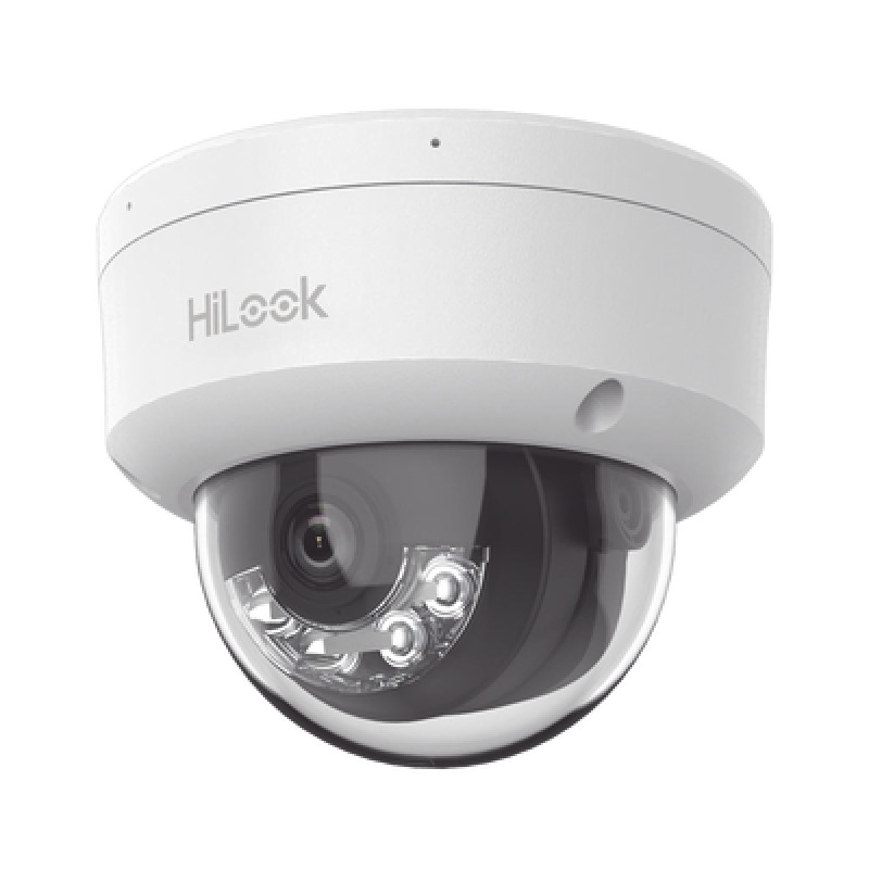 HiLook Series / Domo IP de 2 Megapixel 1080p / Lente 28 mm / 30 mts IR / Micrófono Integrado / Exterior IP67 / PoE / dWDR / H265 / ONVIF