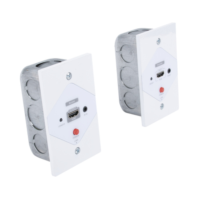 Kit Extensor HDMI en PLACAS DE PARED para distancias de 40 metros / Resolución 1080P  60 Hz / Cat 6/6A/ 7 / HDR/ Cero Latencia / Soporta Control Remoto / Placa de pared de 274 x 449 tamaño estándar de EEUU image 3