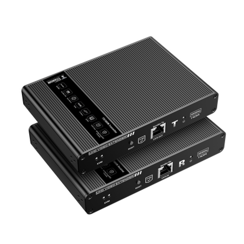 Kit extensor KVM HDMI y USB hasta 70 metros / Resolución 4K  60 Hz/ Cat 6 6a y 7 / IPCOLOR / CERO LATENCIA / HDR10 / Salida Loop / Puerto S/PDIF / Uso 24/7 / Transmite el Video y Controla tu DVR vía USB a distancia image 3