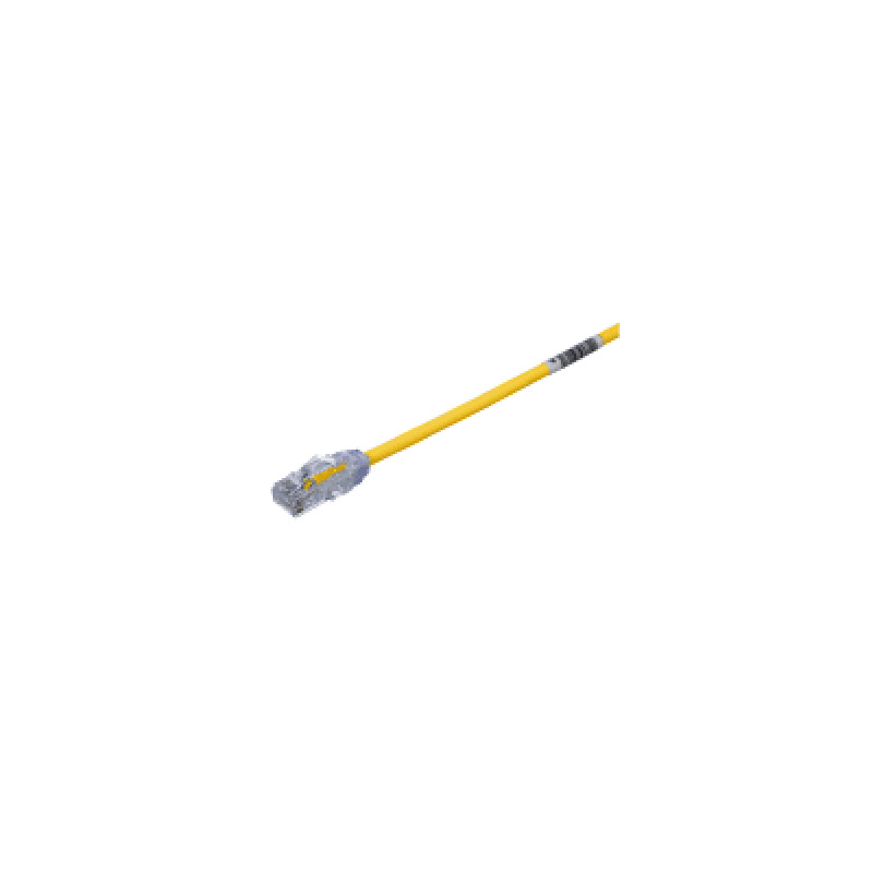 Cable de Parcheo UTP Cat6A CM/LSZH Diámetro Reducido 28AWG Color Amarillo 4ft