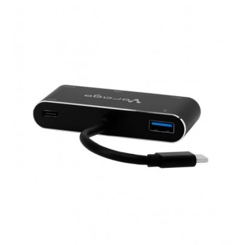 CONVERTIDOR VORAGO 5 EN 1 ADP-350 USB TIPO C A HDMI,VGA,USB 3.0,JACK 3.5MM,PD
