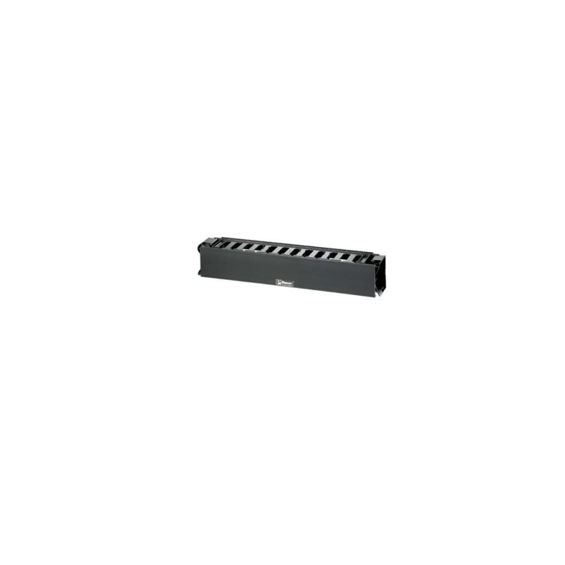 Organizador de Cables Horizontal PatchLink Sencillo Solo Frontal Con Tapa Extendida Para Rack de 19in 2UR image 6