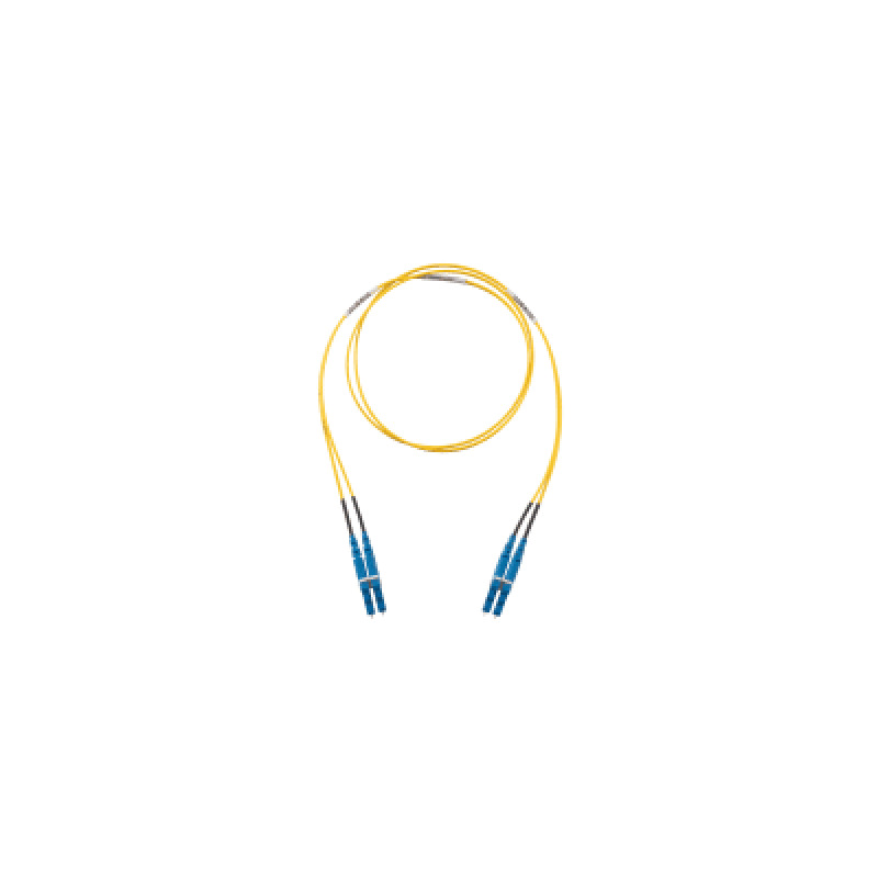 Jumper de Fibra Optica Monomodo 9/125 OS2 LCLC Duplex OFNR Riser Color Amarillo 25 Metros