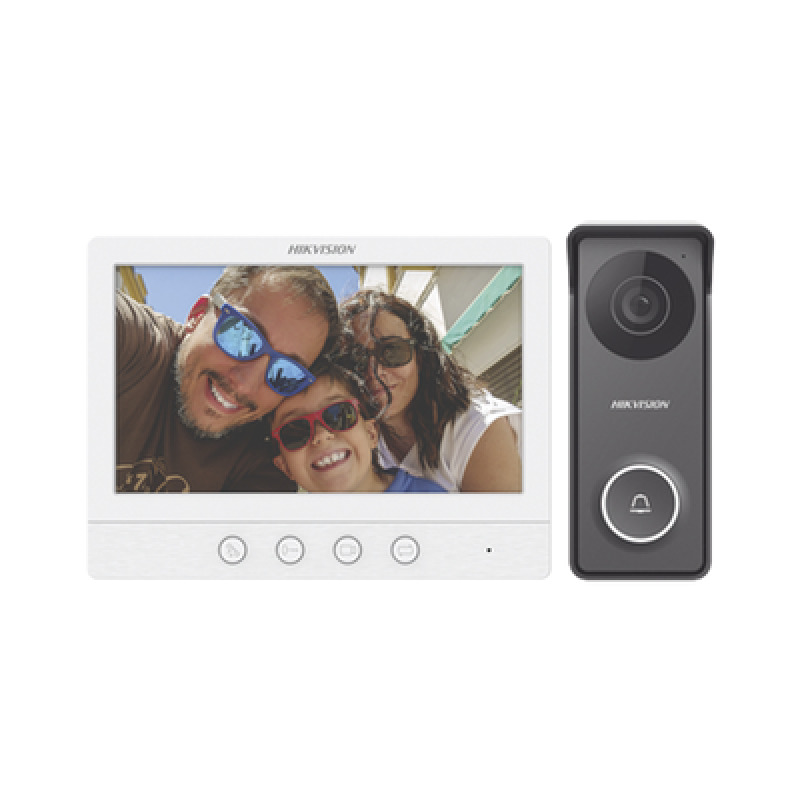 Kit de Videoportero TurboHD con Pantalla LCD a Color de 7 / Frente de Calle para Exterior de Metal / 720p 1 Megapíxel 117 de Visión Gran Angular