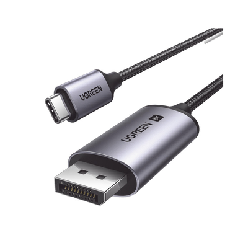 Cable USBC a DP 14 | 3 metros | Compatible con Thunderbolt 3  4 | 8K60Hz | 4K240Hz | HDR10 | eARC | DTS | 3D | ALLM | VRR | | FreeSync GSync | Caja de Aluminio | Nylon Trenzado | Conector Niquelado | Blindaje Multicapa image 2