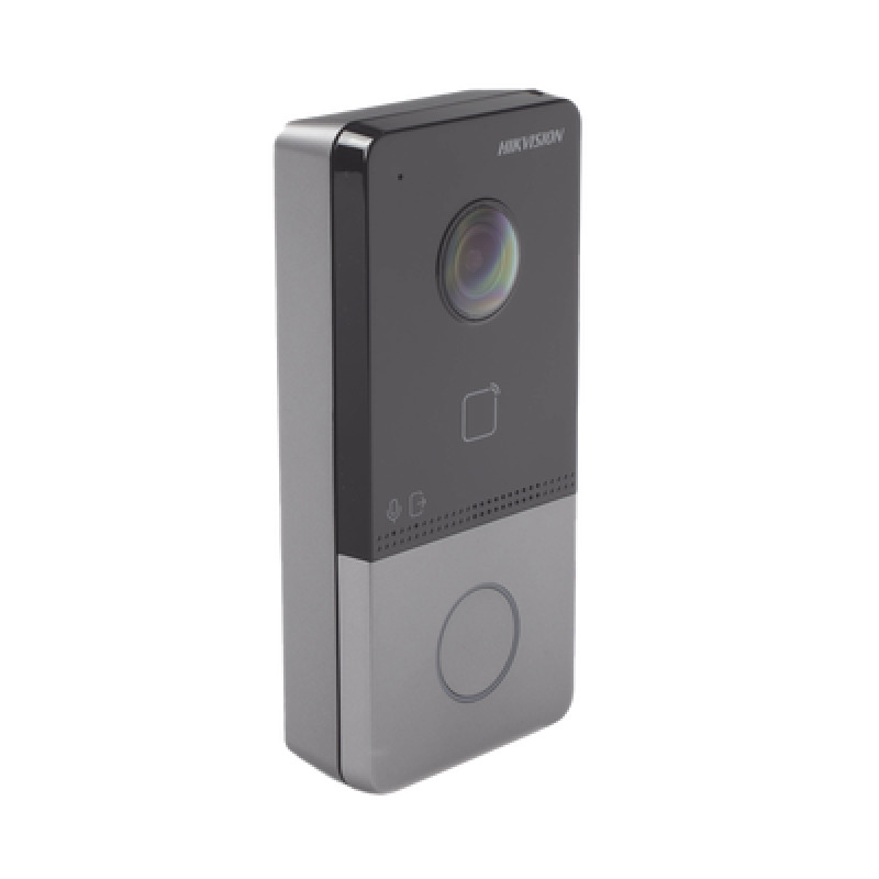 Videoportero IP 2 Megapixel / PoE Estandar / IP65  / Apertura desde Hikconnect / Soporta 1 Departamento y Hasta 6 Monitores / Soporta Tarjetas Mifare / 1 Salida Relay