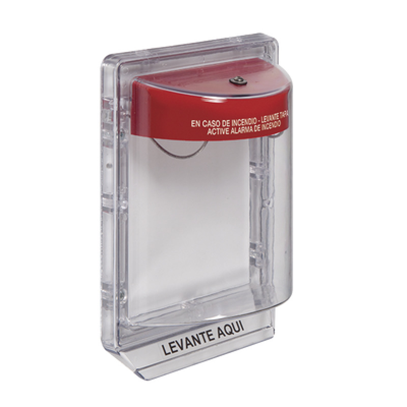 Cubierta Protectora de Policarbonato Serie Stopper II  Con Bocina Sin Espaciador Montaje Empotrado Etiqueta en Español