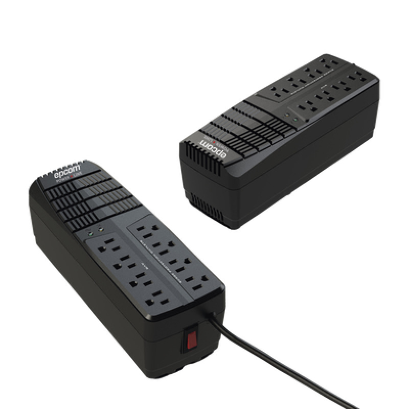 Regulador de Voltaje 1000 VA500 W /  4 Contactos con AVR / 4 Contactos con Supresor de Picos / Protección RJ11