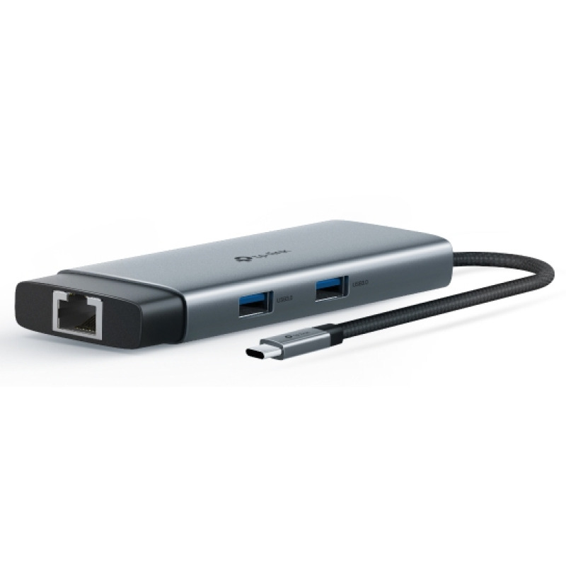 Adaptador HUB 6 en 1 1 puerto USBC entrada 1 puerto HDMI 4K 1 puerto Ethernet Gigabit 1 puerto USBC y 2 puertos USBA image 6