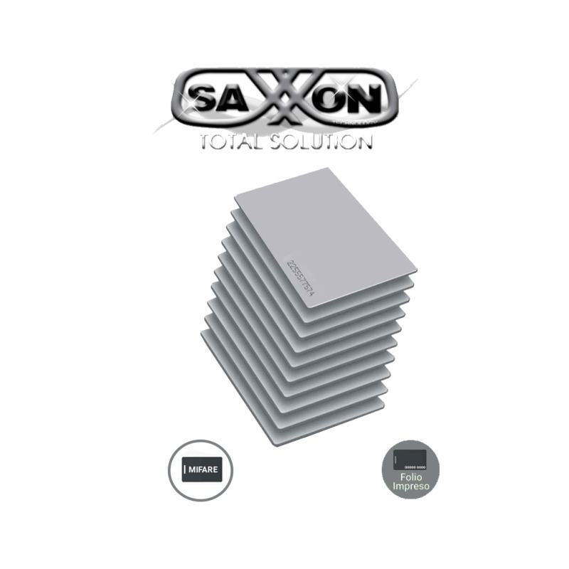 SAXMIFARE01 - Paquete de 10 Tarjetas Mifare 13.56 Mhz / PVC / Imprimible / Folio impreso  image 2