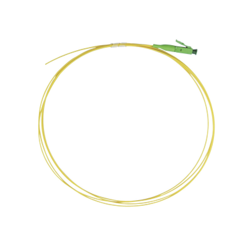 Pigtail de Fibra Óptica Monomodo LC/APC simplex de 1 metro