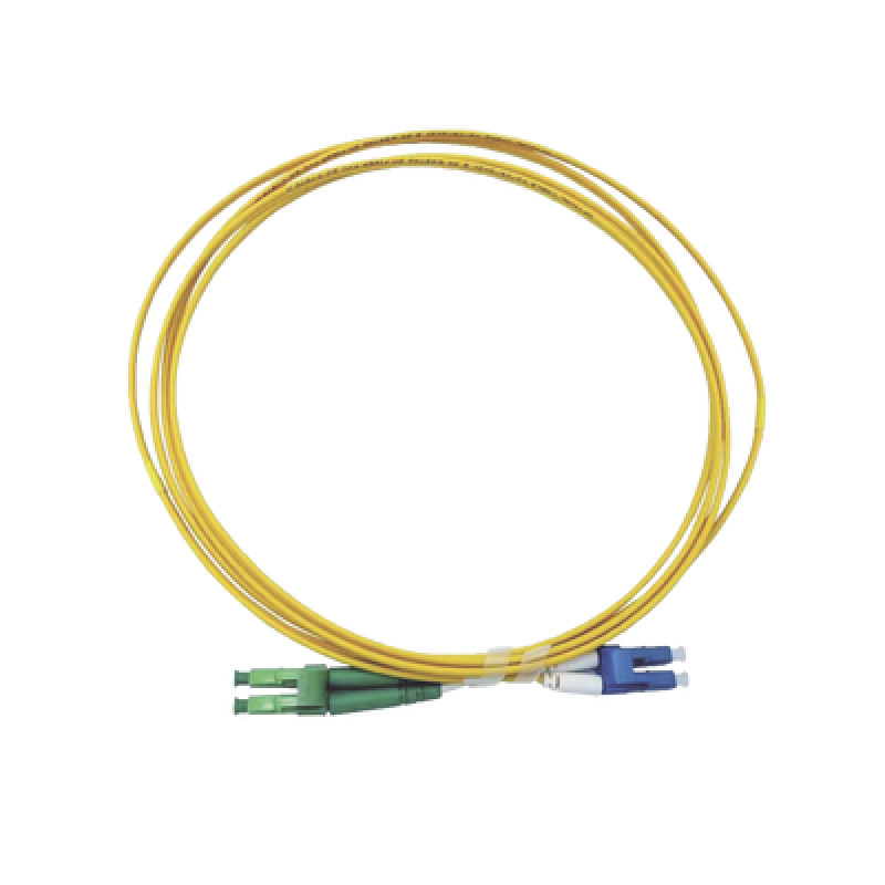 Jumper de Fibra Óptica Monomodo 9/125 LC/UPCLC/APC OFNR Riser 20 mm Dúplex amarillo 3 metros image 2
