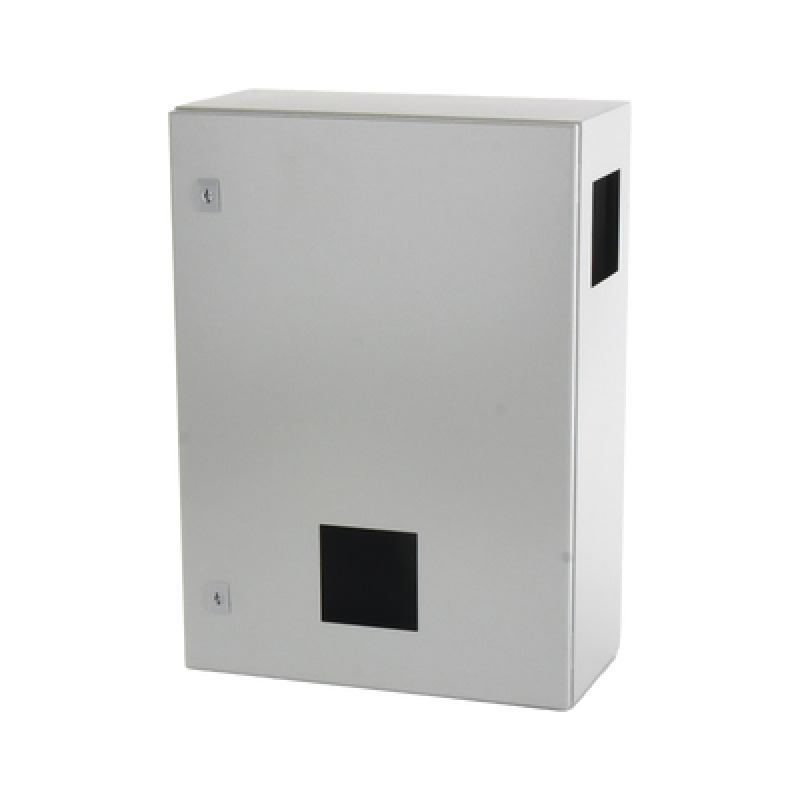 Gabinete Ventilado de Acero IP55 Uso en Exterior 500 x 700 x 250 mm con Placa Trasera Interior Metálica y Compuerta Inferior Atornillable Incluye Ventilador Ventilas filtros Chapas y Llave T image 4