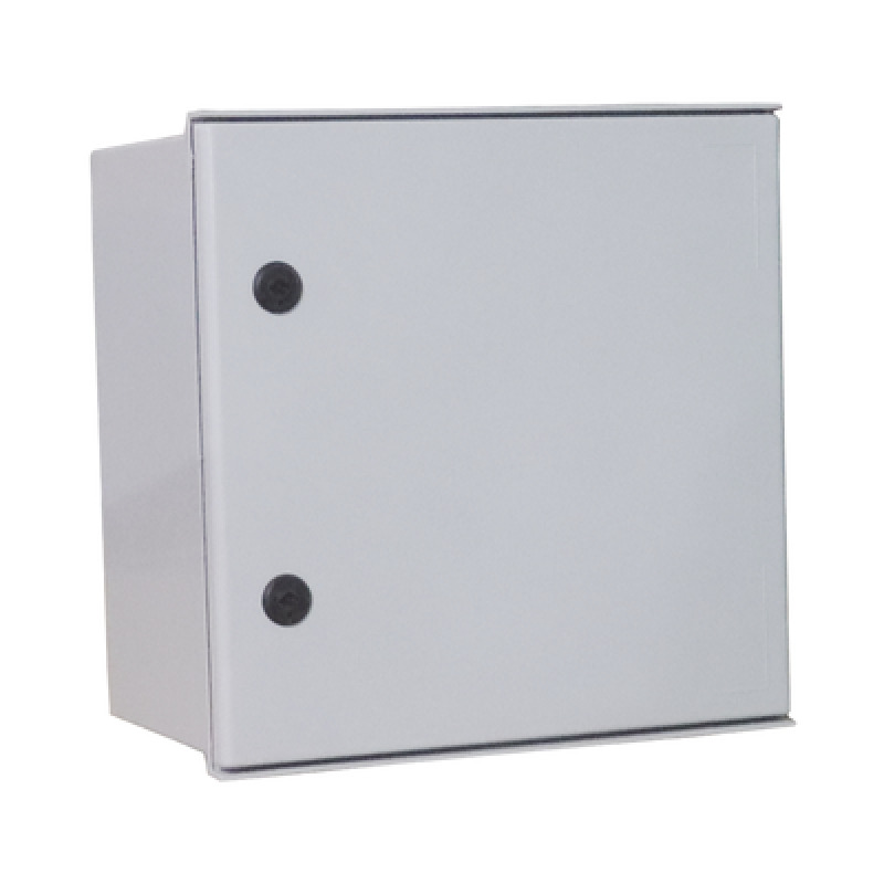 Gabinete de Poliéster IP65 Uso en Intemperie 400 x 400 x 200 mm con Placa Trasera Interior de Plástico Incluye Chapa y Llave image 2