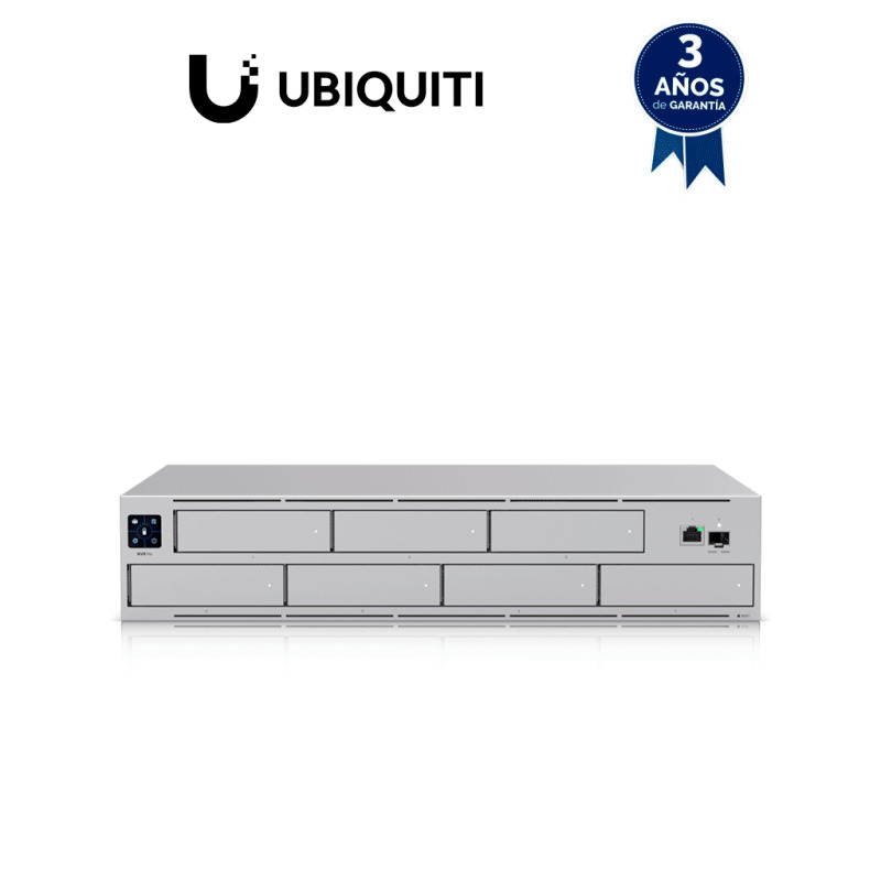 NVR PRO UniFi Protect con bahía  para 7 discos duros almacena hasta 20 cámaras 4k o 60 cámaras 1080p pantalla táctil image 3